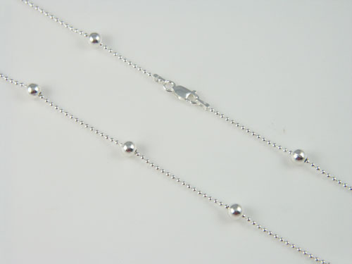 Silver Box Bead Necklaces
